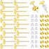 TOAOB 300pcs Earring Posts and Backs Gold Stainless Steel Hypoallergenic 5mm Flat Pad Studs with Clear Rubber and Butterfly Earring Backs for DIY ...