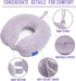 Travel Pillow Memory Foam for Airplanes - Neck Pillow for Traveling, Car, Home, Flight Pillow for Sleeping with Attachable Snap Strap Soft Washabl...