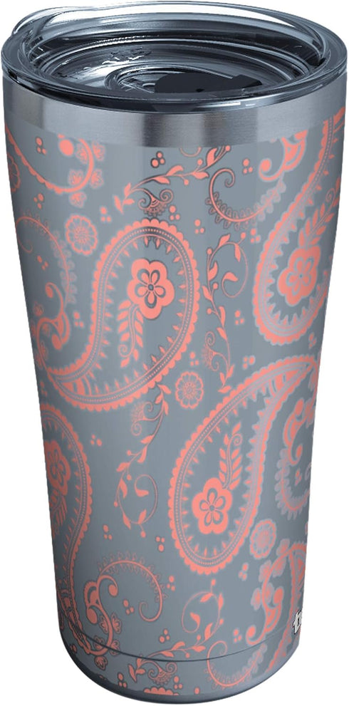 Tervis Paisley Pattern Triple Walled Insulated Tumbler Travel Cup Keeps Drinks Cold & Hot, 20oz Legacy, Stainless Steel...