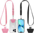 CACOE Phone Lanyard 2 Pack-2× Adjustable Neck Strap,4× Phone Patches,Universal Crossbody Cell Phone Lanyards,Multifuctional Patch Phone Lanyards C...