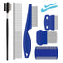 Pet Grooming Comb Kit, Tear Stain Remover Brush, Undercoat Rake for Dogs & Cats, Dematting Tool for Long Haired Dogs Kittens Puppies, Flea Comb fo...