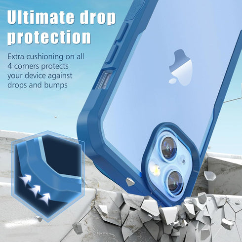 Privacy Case Compatible for iPhone 14 Plus 6.7 Inch, Full-Body Case Clear Anti-Peeping Bumper Case with Built-in 9H Tempered Glass Screen Protecto...