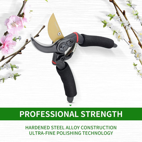 Garden Bypass Pruning Shears, Heavy-Duty Garden Clippers, Garden Scissors, Tree Ttrimmers and Rose Pruning Shears, Multipurpose Garden Shears for ...