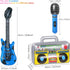 12 Pcs Inflatable Microphones 1 Pc Inflatable Boombox 2 Pcs Blow up Guitar for 80s 90s Party Decorations, 80s 90s Party Favors Decor Supplies Musi...