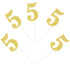 Newqueen Number 5 Cupcake Toppers Gold Glitter 5th Birthday Cupcake Topper Baby Shower Anniversary Party Decoration Supplies 24 PCS...