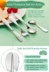 Toddlers Silverware Set, 18/10 Stainless Steel Safe Kids Silverware, Cute Baby Utensils Reusable Metal Mirror Polished Child Flatware Cutlery Incl...