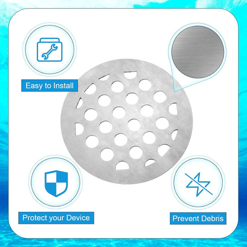 Stainless Steel Grate, Leaves Animals into Pump Tube & Filter Protect Pool Equipment...