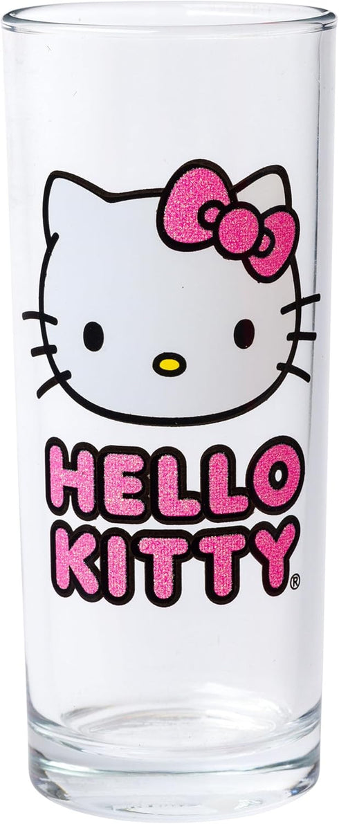 Silver Buffalo Sanrio Hello Kitty 4pc Tumbler Glass Set, 10 Ounces...