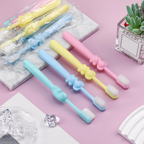20 pcs Disposable Kids Toothbrushes Bulk Individually Wrapped,Kids Toothbrush for Age 2+ Toddler Children Toothbrush Set Soft Bristles Boys Girls ...
