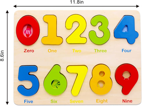 Aile Wooden Preschool Learning Number Puzzles Toys for Kids Age 2-4? Educational Toys...