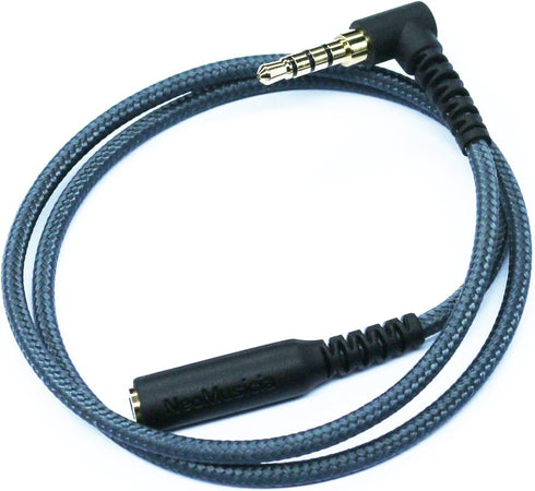 50cm(1.5ft) Right Angle 4 Pole 3.5mm 1/8 inch Male to 4 Pole 3.5mm 1/8 inch Female Stereo Audio Headphone Earphone Extension Cable Adapter Cord Ta...
