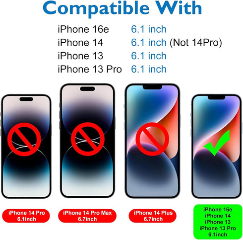 Mothca for iPhone 16e / iPhone14 / iPhone 13/13 Pro (6.1-inch) Matte Privacy Screen Protector with Alignment Sticker, Full Coverage Anti-Spy Anti-...