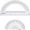 eBoot Plastic Protractor Protractor 180 Degrees, 4 Inch and 6 Inch, Clear, 2 Pieces...