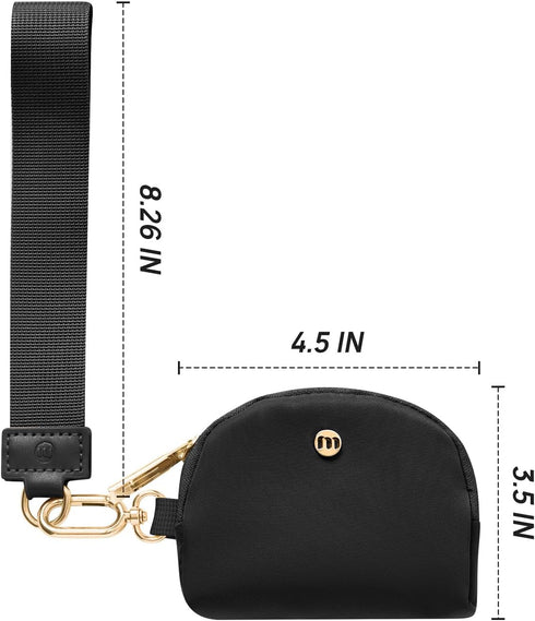Mini Zip Around Wristlet keychain Wallet for Women Dual Pouch Wristlet Portable wallet Coin Purse Mini Women Coin Pocket...