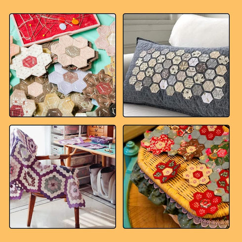 300 Count Paper Piecing Paper for Quilting, Quilting Templates, Paper Piecing Shapes Hexagon Paper Piecing Templates Quilting Templates for Use in...