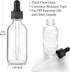 AOZITA 4 Pcs, 2 oz Clear Eye Dropper Bottles with 1 Stainless Steel Funnels & 4 Labels - Black Caps 60ml Thick Glass Tincture Bottles - Leakproof ...