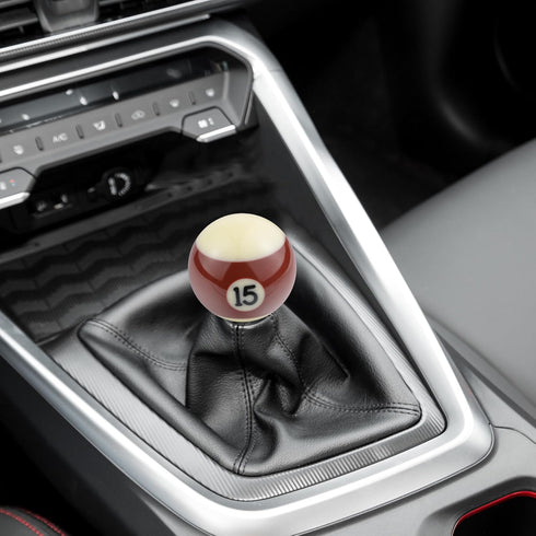 Resin Pool Ball Gear Shift Replacement Handle Number 15 Lever Stick Shifter Knob Car Grip Head for Most Manual Automatic Vehicles, Brown...
