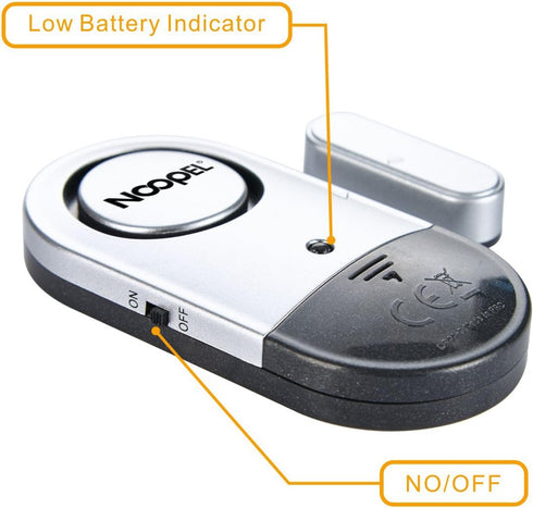Door Window Alarm 2 Pack Noopel Home Security Sensor Burglar Anti-Theft 120DB Alarm with Batteries Included - DIY Easy to Install (2)...