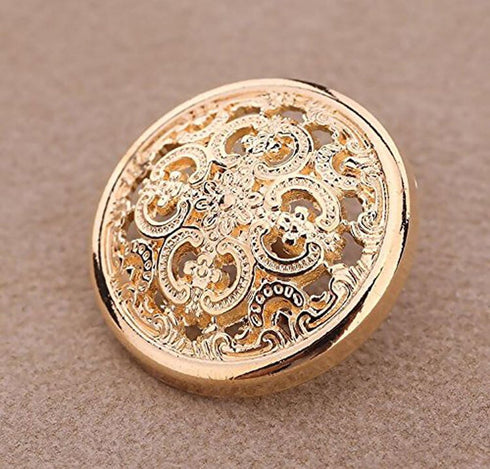 10PCS Clothes Button - Retro Hollow Sewing Button Shank Round Shaped Metal Button Set for Men Women Blazer, Coat, Uniform, Shirt, Suit and Jacket ...