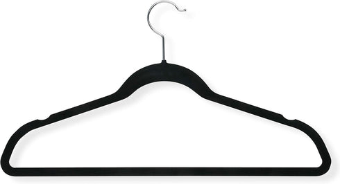 Honey-Can-Do HNG-01050 Ultra-Thin Non-Slip Velvet-Touch Hangers, Black, 20-Pack...