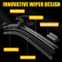 MIKKUPPA 28" Silicone Windshield Wiper Blades Refills, 4 Pack Adjustable Universal Wiper Refills Replacement for Ford Chevy Tesla Toyota Hyundai H...