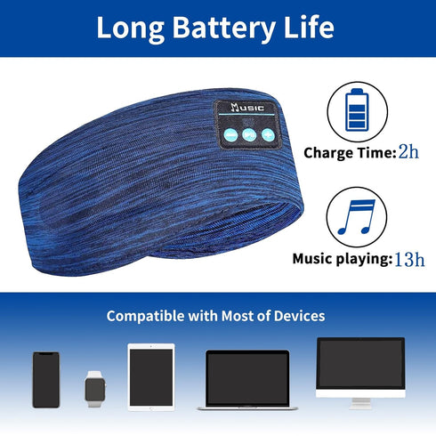 Bluetooth Headphones, Sleep Headphones Headband Wireless for Sleeping Side Sleepers - adjustable sleep headphone, and Bluetooth Headbands for Wome...