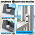 Sliding Window Locks (2 Pack), Window Locks for Up and Down Windows and Horizontal Windows, Window Security Bars, Adjustable Aluminum Window Stopp...