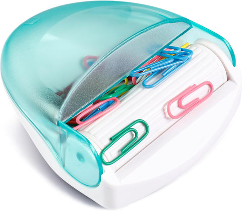 Paper Clip Holder ,Magnetic Paper Clip Holder for Desk, Paperclip Holder with Gold Paper Clips 100pcs 28mm(1.1") , Cute Office Supplies for Desk O...