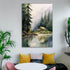 Natural Scenery Wall Art Tree Landscape Painting River Nature Picture Modern Scenery Painting Decor Landscape Canvas Wall Art Natural Mountain Pic...