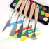 CONDA Palette Knife Set -10Pcs Stainless Steel Spatula Pallet Knife Painting Tools Metal Knives Wood Handle with Different Shapes and Sizes...