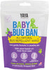 YAYA ORGANICS Baby Bug BAN Insect Repellent Wipes – All-Natural, DEET-Free, Non-Toxic, for Babies, Kids, Pregnant and Nursing Moms and Sensitive S...