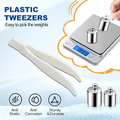 UCEC Calibration Weights for Digital Scale, 10mg - 100g Gram Weights Kit, Precision Stainless Steel Balance Scale Calibration Weight Set with Twee...