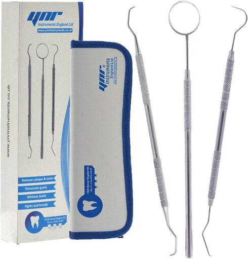 Oral Dental Care Kit for Teeth Cleaning Whitening Calculus Tartar Tools Mirror for Personal & Pets use...