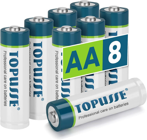 8 Pack AA Batteries, Long Lasting Alkaline 1.5v Leakproof Double A Size Battery,10-Year Shelf Life...