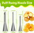 Suuker Cream Piping Tips, Stainless Steel Long Cream Puff Nozzle Decor Small Pastry Icing Piping Decorating Tools (3 Pieces)...