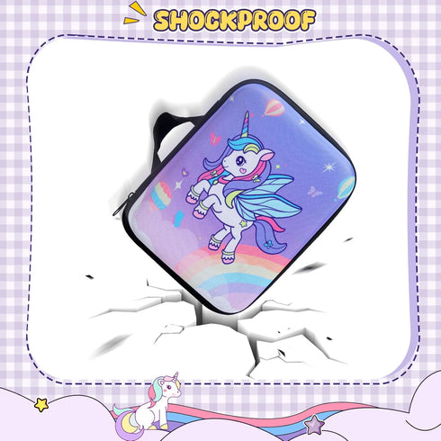 Waterproof Camera Case,Digital Storage Bag for Kids Girls Boys Ages 8-10 Small,Purple Unicorns Toy Instant Print Cameras Holder Bag,Video Print Se...