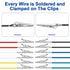 12PCS Alligator Clips Electrical, 6 Clolors Premium Test Leads Set, 22AWG Flexible Copper Wire for Test Probes, 21.5 Inches Jumping Wires are Sold...
