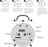 Loud Alarm for Deep Sleepers 4'' Retro Twin Bell Alarm Clock with Backlight for Bedroom and Home Decoration(Retro Black)...