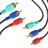 Cmple - 3 RCA Cable 12ft RGB Component Audio Video RCA Cables Male to Male A/V Cable for HDTV, Satellite, Home Theater - Black...