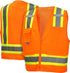 Pyramex RVZ2420 Series Class 2 Surveyor's Safety Vest with 6 Pockets, Hi Vis Orange, Extra Large...