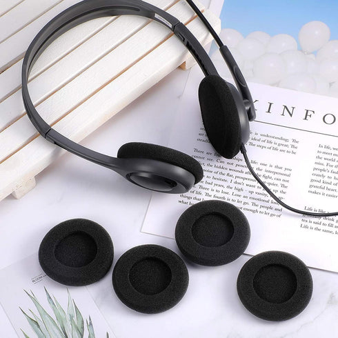 Ear Cushions Soft Foam Covers 50mm - 2" inch Diameter Replacement Sponge Cover Earpads for Most Standard Size Office Telephone Headsets, Headphone...