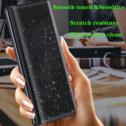 2 Pack Designed for Galaxy Z Fold 3 Privacy Screen Protector, Anti-peep 1PCS Outside Screen Protector +1PCS Inside Screen Protector Soft Film Scra...