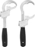 QWORK Adjustable Double-Ended Wrench, Heavy-Duty Multifunctional Bathroom Pipe Wrench, Adjustable to 80mm, for Faucet Sink Water Plumbing Repair...