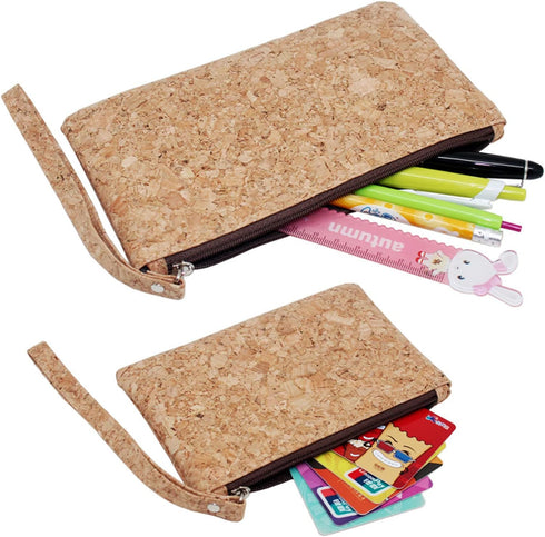 boshiho Natural Cork Clutch Wristlet Wallet Cell Phone Card Holder Coin Purse Bag...