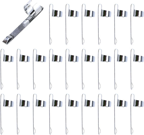 25PCS 8mm/0.32inch Pencil Decorative Clip Slide in Pencil Pocket Clip Black Metal Pencil Clip Pencil Clip Slide Pocket Clip...