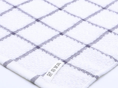 Cotton Grid Dish Cloths, Terry Cleaning Rags, 12 x 12 Inches, Light and Soft, Quick Drying Dish Rags, 8pc/Set (Purple)...