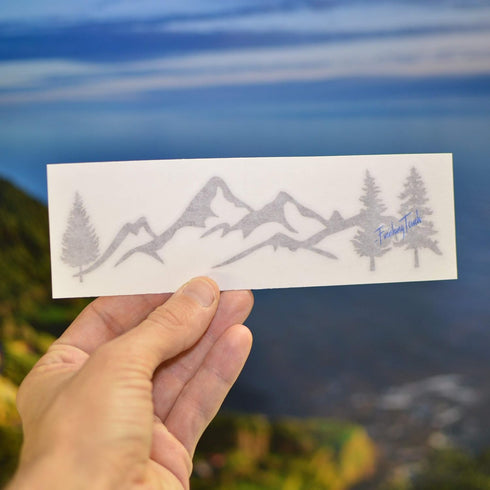 Mountain and Pine Trees Decal for Car Trunk, Camper Van, Truck Forest Vinyl Bumper Sticker | Vehicle Badge Overlay Body Emblem Graphic...