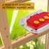 Window Hummingbird Feeder, Plastic Humming Bird Feeder with 3 Strong Suction Cups, Easy to Clean and Refil,Built-in Moat (10oz) (1, Red)...