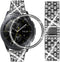 Dsytom Compatible with Samsung Galaxy Watch 42mm Band Women+ Bezel, 20mm Jewelry Watchband & Bezel Ring Cover Diamond Strap Bracelet for Galaxy Wa...