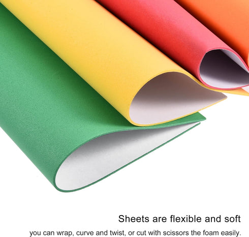 MECCANIXITY Colorful EVA Foam Sheets Self Adhesive 7.8 x 11.8 Inch 1.8mm Thickness for Crafts DIY, 1 Set...